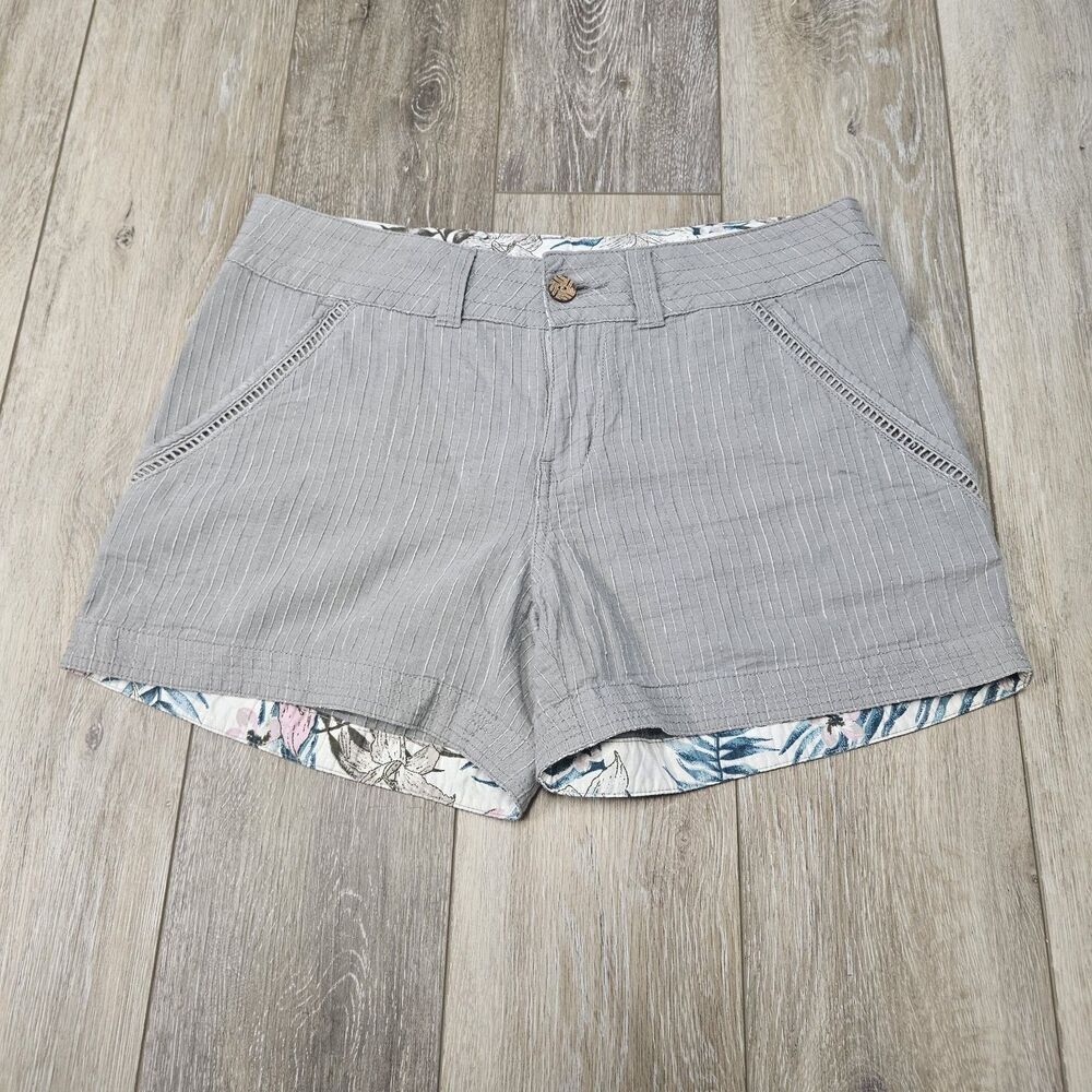 AMK Jackson Hole Grey Chino Shorts Women's 4 Bohemian Classic Resortwear Summer